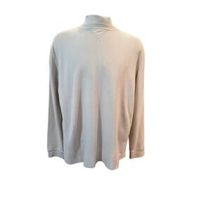 EDDIE BAUER LONG SLEEVE WAFFLE KNIT CREAM SHIRT MENS XL